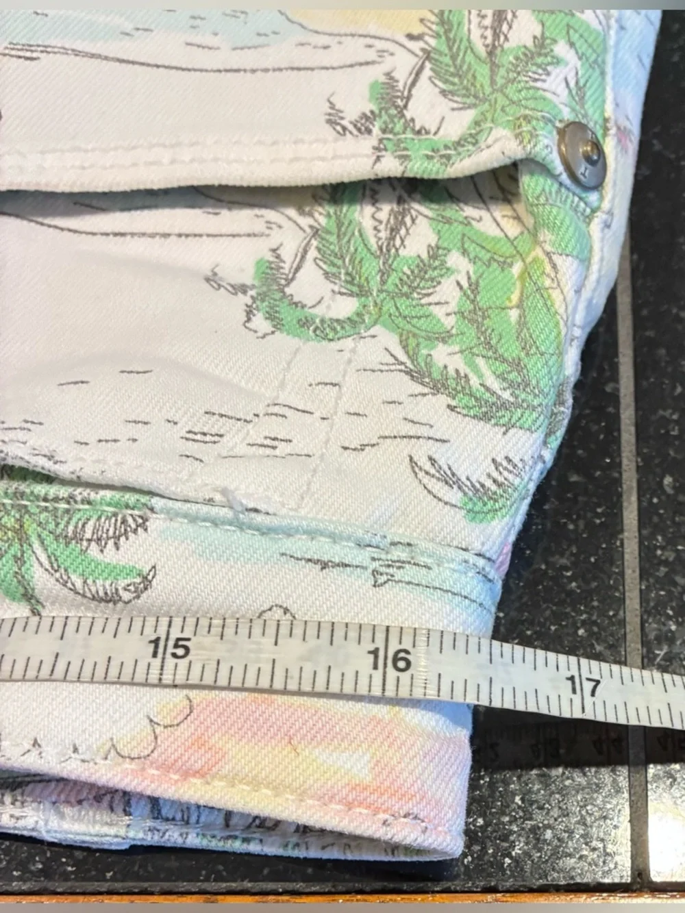 Talbots Pants Flawless High Waist Jeggings Crop Tropical Print SZ. 10 Women’s - Picture 8 of 14